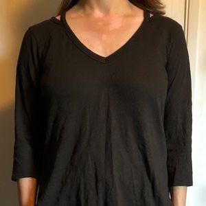 Anthropologie Left of Center slub ctn 3/4 sleeve